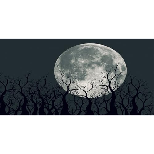 MIRRORANG 180x61cm Schwarzer, gruseliger Aquarium Hintergrund, Vollmond, Bäume, Äste, Horrornacht, Vinyl, langlebiger Aquarium Hintergrund MIRRORANG 180x61cm Schwarzer, gruseliger Aquarium Hintergrund, Vollmond, Bäume, Äste, Horrornacht, Vinyl, langlebiger Aquarium Hintergrund von MIRRORANG