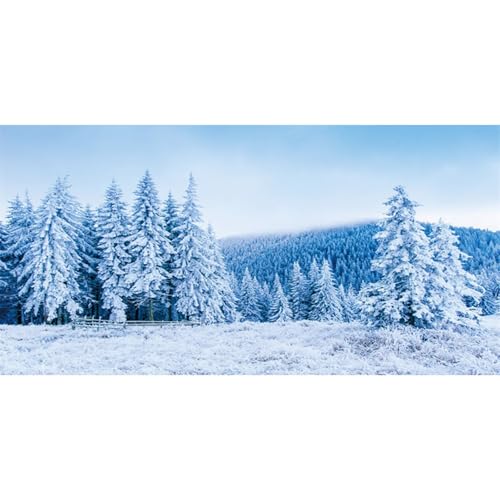 MIRRORANG 61x30cm Winterlicher, verschneiter Wald, Aquarium Hintergrund, weiße Kiefern, langlebiger Aquarium Dekorationshintergrund, Vinyl MIRRORANG 61x30cm Winterlicher, verschneiter Wald, Aquarium Hintergrund, weiße Kiefern, langlebiger Aquarium Dekorationshintergrund, Vinyl von MIRRORANG