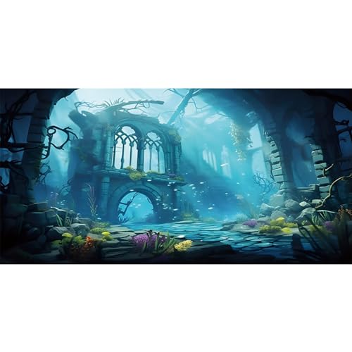 MIRRORANG 76x30cm Cartoon Unterwasserwelt Aquarium Hintergrund Schloss Hintergrund Unterwasserwelt Aquarium Poster MIRRORANG 76x30cm Cartoon Unterwasserwelt Aquarium Hintergrund Schloss Hintergrund Unterwasserwelt Aquarium Poster von MIRRORANG