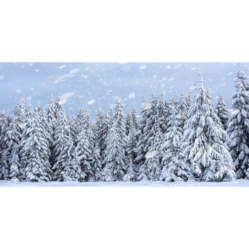 MIRRORANG 76x46cm Weißer, verschneiter Aquarium Hintergrund mit Winter Kiefernwald und Schneefall, dekorativer Aquarium Hintergrund aus Vinyl MIRRORANG 76x46cm Weißer, verschneiter Aquarium Hintergrund mit Winter Kiefernwald und Schneefall, dekorativer Aquarium Hintergrund aus Vinyl von MIRRORANG