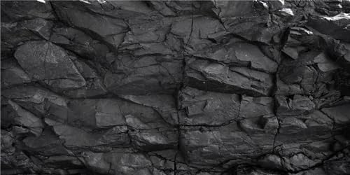 MIRRORANG 91x50cm Stein Aquarium Hintergrund Schwarz Rock Fish Tank Poster Backdrop Rocky Terrarium Hintergrund Vinyl Hintergrund von MIRRORANG