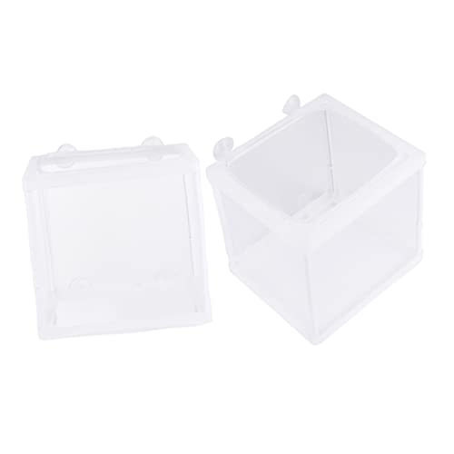 2 Stück Guppy Breeder Box Tank Divider Fischzuchtnetz Aquarium Fischzucht Züchter Boxen Landwirtschaft Netz Trennnetz Tank Trennnetz Home Tank Box Aufbewahrungsbehälter von MISETA