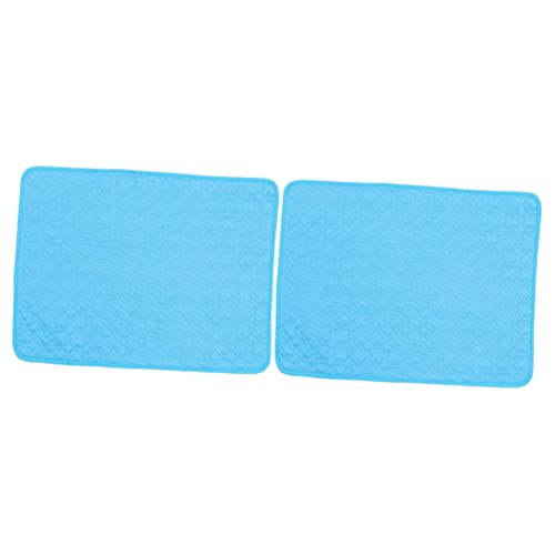 2 x Haustier-Kühlkissen für Bett, extra große Überwurfdecken, tragbare Matratze, Kühlkissen, Hamster-Kühlkissen, selbstkühlende Matte, übergroße blaue Bettwäsche, weiche Kistenmatte 2 x Haustier-Kühlkissen für Bett, extra große Überwurfdecken, tragbare Matratze, Kühlkissen, Hamster-Kühlkissen, selbstkühlende Matte, übergroße blaue Bettwäsche, weiche Kistenmatte von MISETA