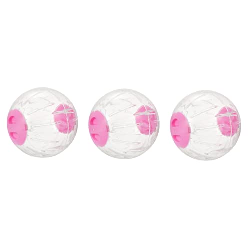 3 Stück Hamster Laufball Eichhörnchen Spielzeug Übungszubehör Whee-lo Spielzeug Hamster Übungsrad Hamster Laufrad Kleintier Übungsräder Haustier Spielbedarf Blau (Farbe: Pinkx3 Stück, von MISETA