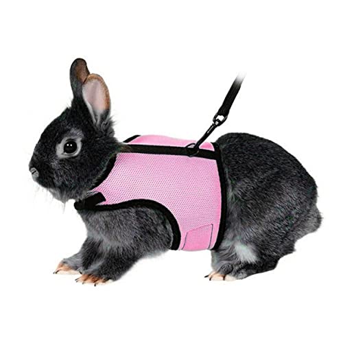 Bunny Harness Strap Bunny Harness Small Rabbit Harness Small Rabbit Harness and Leash Rabbit Chain Ring Pink Rabbit Harness von MISETA