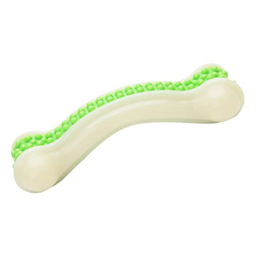 MISETA Kauspielzeug für Hunde, Katzenspielzeug, Knochen, hellgrün, Nylon (Farbe: hellgrün, Größe: 10,3 x 3,8 cm) von MISETA