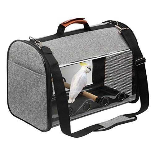 MISETA Papageien, Vogel-Rucksack, Reise-PVC, transparent, für Papageien, Reisekäfig, atmungsaktiv, mit Schultergurt und Ständer aus Holz MISETA Papageien, Vogel-Rucksack, Reise-PVC, transparent, für Papageien, Reisekäfig, atmungsaktiv, mit Schultergurt und Ständer aus Holz von MISETA