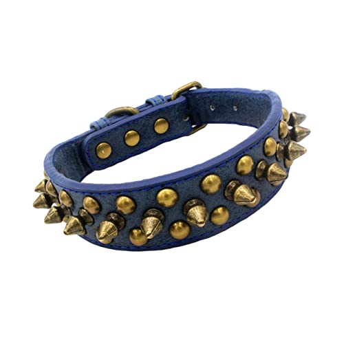 Nieten Choker Halsband Haustierbedarf Haustier Hundehalsband Nieten Hundehalsband Seil Mittel und Groß Grau Haustier Nieten Halsband (Farbe: Bild 1, Größe: L) von MISETA