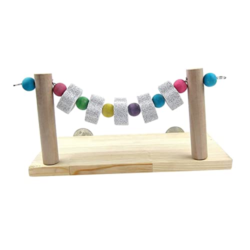 Stehender Spielständer Schaukel Papageienständer Holzstein Brett Stehender Spielständer Schaukel Papageienständer Holzstein Brett von MISETA
