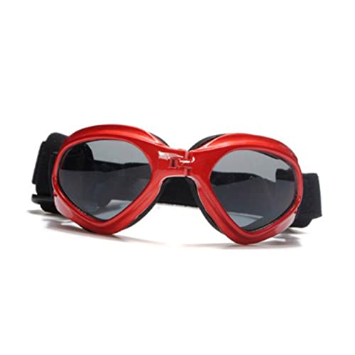 Visier Sonnenbrille Vintage Brille Hawaii Kostüm Hundeschatten Outdoor Coole Sonnenbrille Katze Kostüme Welpen Brille Kleidung UV400 Schutz Sonnenbrille Haustier Requisiten Rot Uv400 von MISETA