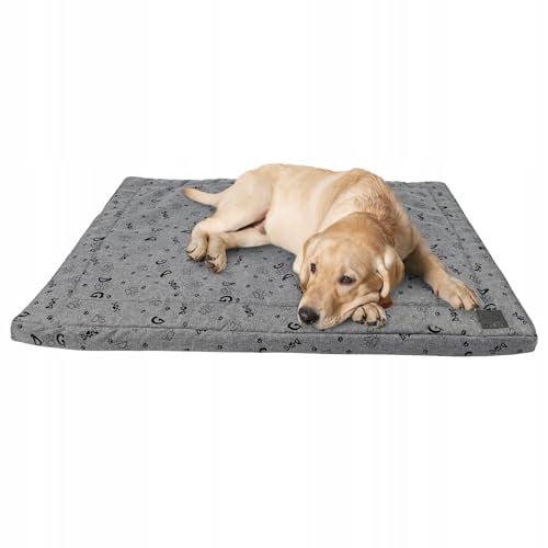 Hundebett Waschbar 120x80cm, Grau mit Muster - Komfortables und hochwertiges Dog Bed für Hunde - Schlafplätze & Möbel für Hunde, robuste und Pflegeleichte Hundematte für den Alltag in Innenräumen. Hundebett Waschbar 120x80cm, Grau mit Muster - Komfortables und hochwertiges Dog Bed für Hunde - Schlafplätze & Möbel für Hunde, robuste und Pflegeleichte Hundematte für den Alltag in Innenräumen. von MISIOO