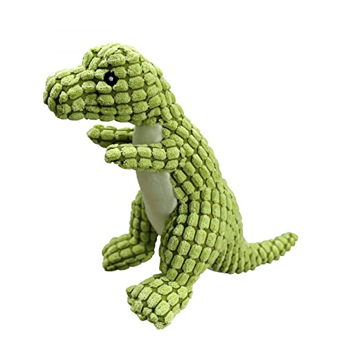 MISIY Gefülltes Hundespielzeug aus Cord, langlebiges interaktives Spielzeug, langlebiges, interaktives, Robustes Dino-Hundespielzeug für mittelgroße Hunde, quietschendes Plüsch-Hundespielzeug MISIY Gefülltes Hundespielzeug aus Cord, langlebiges interaktives Spielzeug, langlebiges, interaktives, Robustes Dino-Hundespielzeug für mittelgroße Hunde, quietschendes Plüsch-Hundespielzeug von MISIY