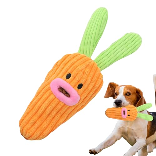 MISOYER Karotten-Leckerli-Spielzeug für Hunde, Karotten-Leckerli-Stuffer-Hundespielzeug,Futterausgabe-Hundespielzeug - Weiches, lustiges, quietschendes, verschleißfestes, süßes von MISOYER