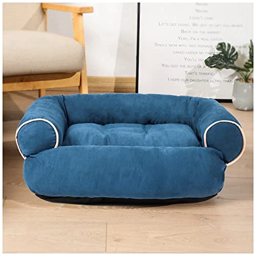 MISSMAO Hundebett Ergonomisches Hundesofa - Superweich Welpenbett Katzenbett für Drinnen und Draußen, Haustierbett für Kleine und Mittlere Hunde und Katzen,Blau,3XL(105x65x24cm) von MISSMAO