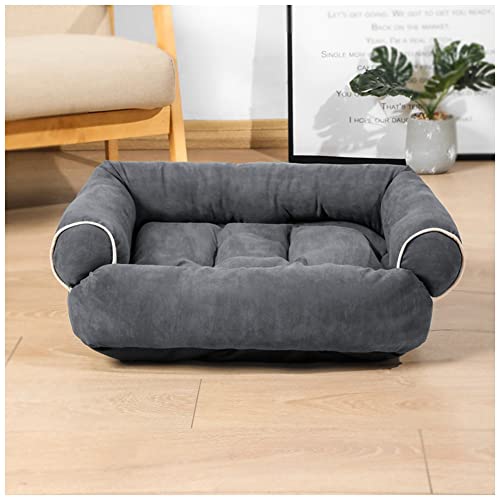 MISSMAO Hundebett Ergonomisches Hundesofa - Superweich Welpenbett Katzenbett für Drinnen und Draußen, Haustierbett für Kleine und Mittlere Hunde und Katzen,Grau2,3XL(105x65x24cm) von MISSMAO