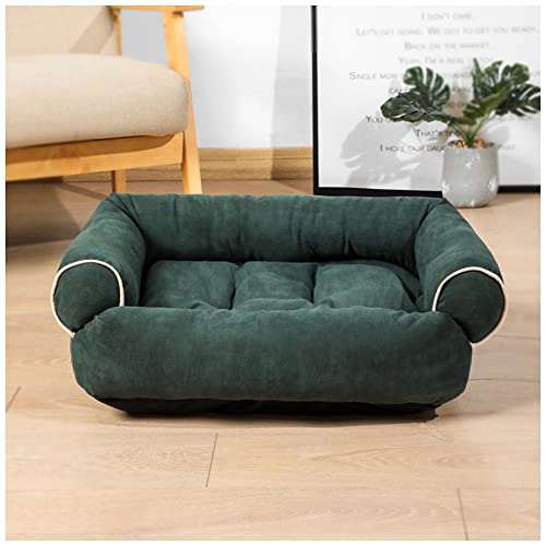 MISSMAO Hundebett Ergonomisches Hundesofa - Superweich Welpenbett Katzenbett für Drinnen und Draußen, Haustierbett für Kleine und Mittlere Hunde und Katzen,Grün,S(45x35x18cm) von MISSMAO