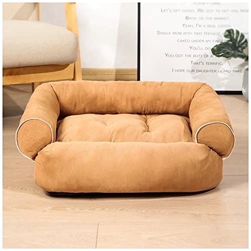 MISSMAO Hundebett Ergonomisches Hundesofa - Superweich Welpenbett Katzenbett für Drinnen und Draußen, Haustierbett für Kleine und Mittlere Hunde und Katzen,Khaki,3XL(105x65x24cm) von MISSMAO