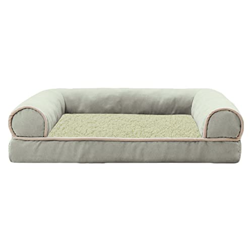 MISSMAO Hundebett Hundekörbchen Hundesofa Hundekissen Hundekorb Bezug Waschbar Flauschig Kuschelig Matratze Hundematte mit Rutschfester Unterseite,Grün2,S(28x24x5cm) von MISSMAO