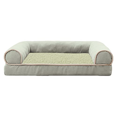 MISSMAO Hundebett Hundekörbchen Hundesofa Hundekissen Hundekorb Bezug Waschbar Flauschig Kuschelig Matratze Hundematte mit Rutschfester Unterseite,Grün2,XL(74x47x10.5cm) von MISSMAO