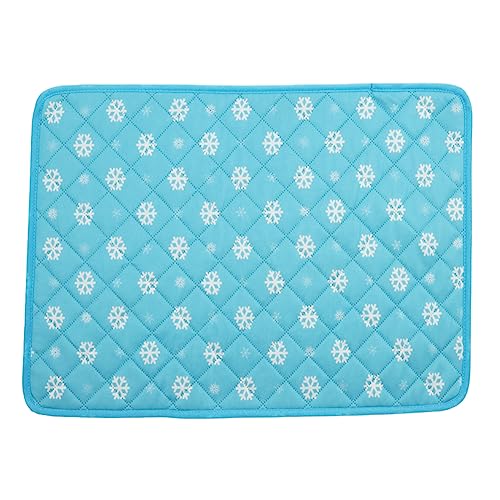 MISSMAO Hundebett Kühlmatte für Hunde Haustier rutschfest Hundebetten, Selbstkühlende Hundematte, Waschbar Selbstkühlende Matte, Haustier Kühlmatte für Hunde Katzen,Blau,M (60x45cm) von MISSMAO