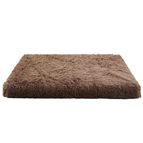 MISSMAO Hundebett für Kleine, Mittelgroße und Große Hunde - Hundekissen flauschig Hundematte waschbar Hundesofa mit Rutschfester Unterseite,Khaki,L(75x50x7cm) von MISSMAO