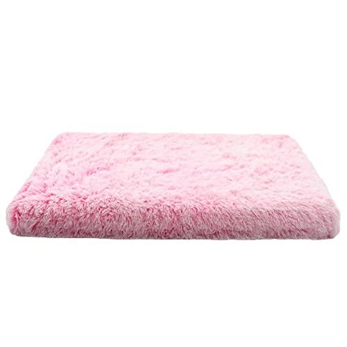 MISSMAO Hundebett für Kleine, Mittelgroße und Große Hunde - Hundekissen flauschig Hundematte waschbar Hundesofa mit Rutschfester Unterseite,Rosa Weiß,XXL(120x80x10cm) von MISSMAO