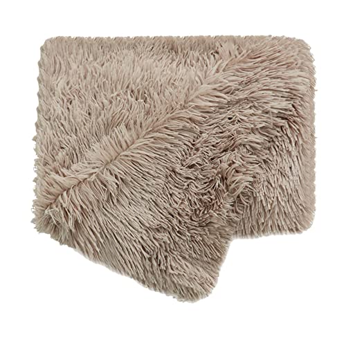 MISSMAO Hundematten, Luxus Plüsch weiche Haustier Matten, waschbar Hundekiste Betten Hundedecke für große mittlere und kleine Hunde und Katzen,Beige Brown,L(100x75cm) von MISSMAO