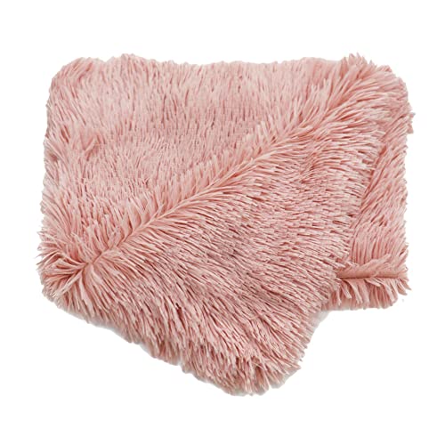 MISSMAO Hundematten, Luxus Plüsch weiche Haustier Matten, waschbar Hundekiste Betten Hundedecke für große mittlere und kleine Hunde und Katzen,Rosa,XL(127x100cm) von MISSMAO