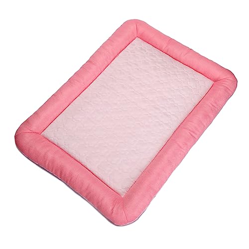 MISSMAO Kühlmatte Hund Hundematte Bett Kühldecke Kühlkissen für Katzen Waschbar Haustiere Sommerbett rutschfest Selbstkühlende Matte,Rosa,M (60x40cm) von MISSMAO