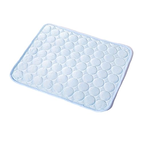 MISSMAO Kühlmatte Hunde Katzen, Haustier Kühlmatte Hundebett Waschbar Hundematte Weich und Atmungsaktiv Matte Kühl Outdoor Zuhause Auto,Blau2,XS (40x30cm) von MISSMAO