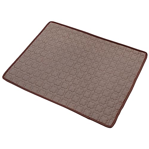 MISSMAO Kühlmatte für Hunde und Katze, Selbstkühlende Matte Hunde Katzen, Haustier Kühlmatte Selbstkühlende, Kühlmatte Waschbar Haustiere für Sommer,Kaffee,L (70x55cm) von MISSMAO