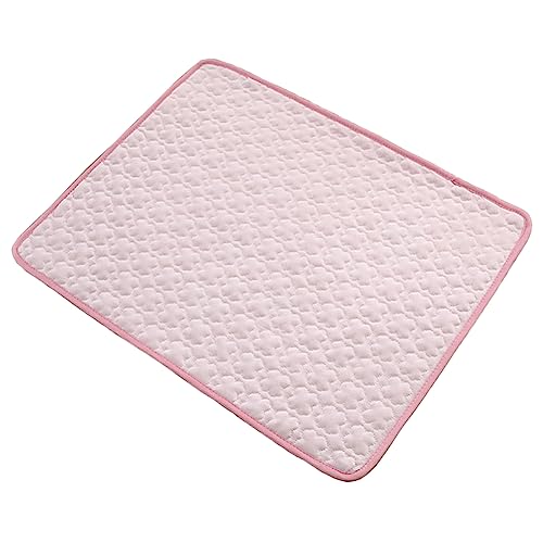 MISSMAO Kühlmatte für Hunde und Katze, Selbstkühlende Matte Hunde Katzen, Haustier Kühlmatte Selbstkühlende, Kühlmatte Waschbar Haustiere für Sommer,Rosa,M (60x50cm) von MISSMAO