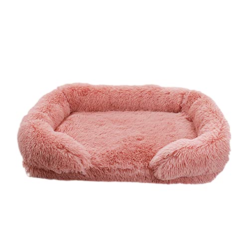 MISSMAO Orthopädisches Hundebett Hundesofa - Mit abziehbarem Bezug - Flauschiges Hundekissen weiche Haustier Matten waschbar für Hunde und Katzen,Rosa,S(40x30x12cm) von MISSMAO