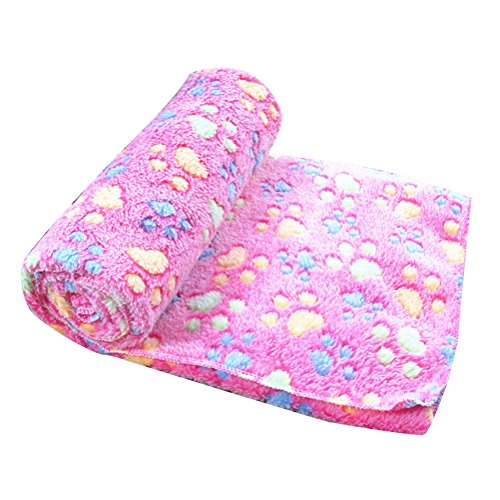 MISSMAO Super Softe Warme Hundedecke Fleece-Decke Tier Schlafdeck für Welpen Kätzchen Rosa von MISSMAO