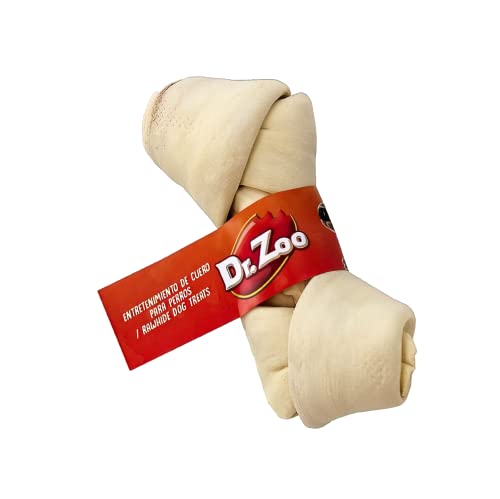 MISTER ZOO - Beißknochen für Hunde aus 100% natürlichem Leder, getrocknetes Naturleder, für die Zahnpflege von Welpen und großen Hunden (klein) von MISTER ZOO
