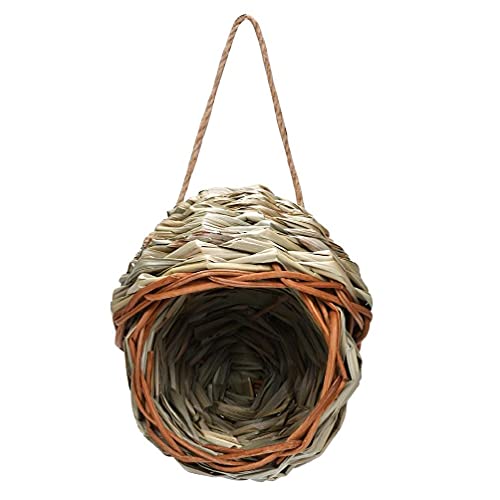 Hängender Vogel Naturgras handgewebte Spatzenhäuser für draußen kleines Finkennest mit großem Eingang Gartendekor handgewebter Outdoor-Garten Naturgras hängendes Vogelhaus Hängender Vogel Naturgras handgewebte Spatzenhäuser für draußen kleines Finkennest mit großem Eingang Gartendekor handgewebter Outdoor-Garten Naturgras hängendes Vogelhaus von MISUVRSE