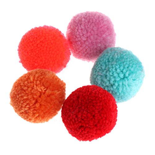 MISUVRSE 5PCS Für Teaser Spielzeug Kätzchen Kauen Ball Spielzeug Plüsch Ball Für Hund Interaktive Spaß Spielzeug Für Haustiere Für Weihnachten Baum Kragen von MISUVRSE