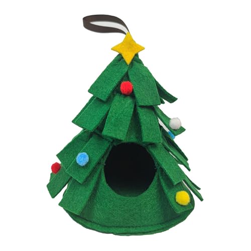MISUVRSE Hamster Maus Versteck Festliches Haus Weihnachtsbaum Modell Hamster Nest Lebensräume Dekorationen Versteck Baum von MISUVRSE