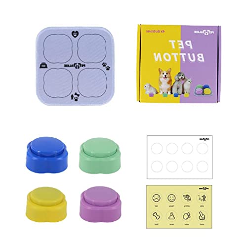 MISUVRSE Hundetaste für Kommunikation Aufnahme Taste beschreibbar Training Buzzers Aufkleber Matte Set Perfekt für Familienspiel Sprechtaste für Hunde Katzen zu kommunizieren klein mit Matte Aufkleber MISUVRSE Hundetaste für Kommunikation Aufnahme Taste beschreibbar Training Buzzers Aufkleber Matte Set Perfekt für Familienspiel Sprechtaste für Hunde Katzen zu kommunizieren klein mit Matte Aufkleber von MISUVRSE