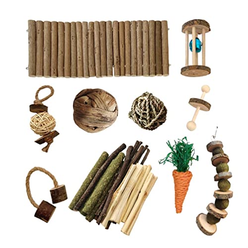 MISUVRSE Pet Small Animal Hamster Bridge Wooden Chew Toy RattanBalls Gym Bridge Unicycle Rock Nagetiere Toy Set Of 10 Small Animal Cage Toy MISUVRSE Pet Small Animal Hamster Bridge Wooden Chew Toy RattanBalls Gym Bridge Unicycle Rock Nagetiere Toy Set Of 10 Small Animal Cage Toy von MISUVRSE