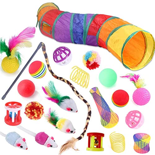 MISUVRSE Vollständiges Set Katzen Pelzige Maus Spielzeug Haustier Kauspielzeug Set Von 22 Maus Zauberstab Feder Rassel Ball Frühling Ball Spielzeug Für Katze MISUVRSE Vollständiges Set Katzen Pelzige Maus Spielzeug Haustier Kauspielzeug Set Von 22 Maus Zauberstab Feder Rassel Ball Frühling Ball Spielzeug Für Katze von MISUVRSE