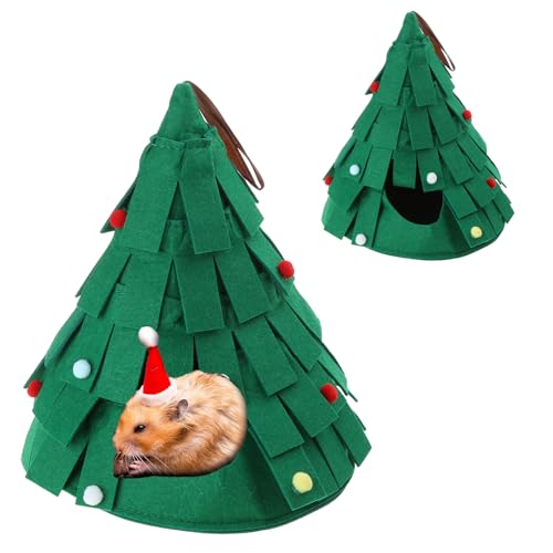 MISUVRSE Warmes Versteck Für Kleine Tiere Hamster Igel Weihnachtsbaum Spielzeugbett Warmes Nest Zum Ausweichen Haustierbedarf Baum von MISUVRSE