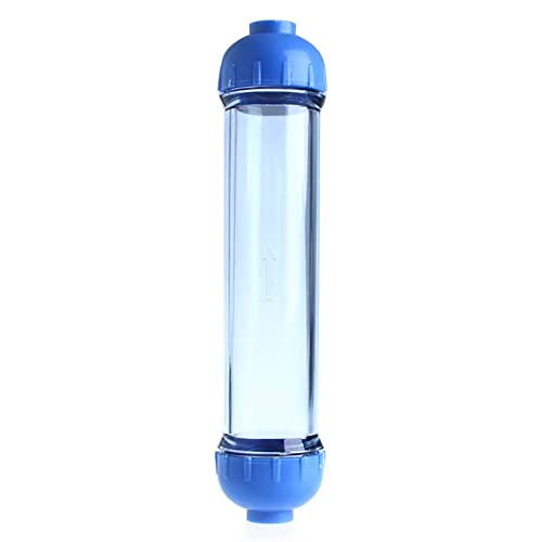 MISUVRSE Wasserfilter, klares Gehäuse mit 6,35 mm Anschlüssen für Wasservorfiltration & RO-System, geeignet für verschiedene Filtermedien, Aquariumheizung, Lichtthermometer, Kies, Sanddekorationen, von MISUVRSE