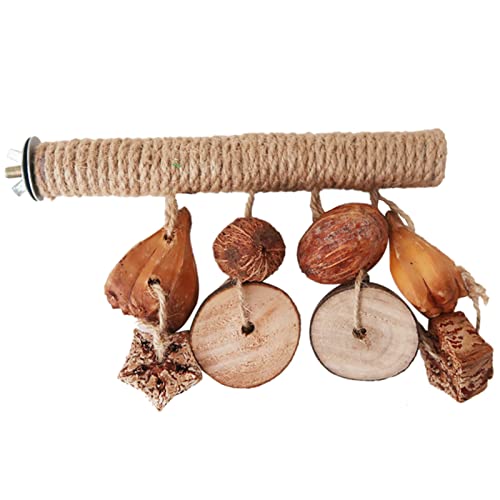 Natürliche Holz Vogel Barsch Stand Twine Zweig Barsch Für Papageien Sittiche Spielzeug Zweig Vogelkäfig Zubehör Vogel Barsch Stand von MISUVRSE