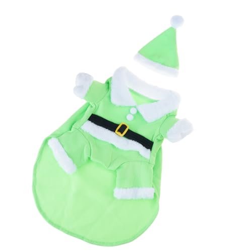Schönes Weihnachtsoutfit für Hunde und Katzen, Weihnachtsmann-Kostüm, Overall, Mütze, Set, Haustier-Festival, Kostüm, Themenparty, Fotoshooting, Requisiten, Party, Haustierkleidung von MISUVRSE