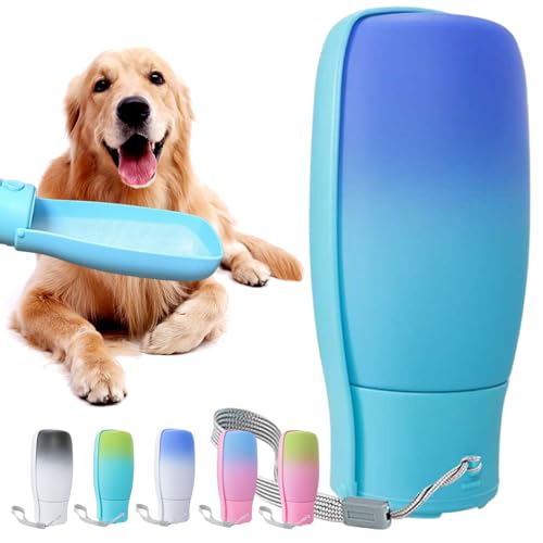 MITOCAPY Tragbare Hunde-Wasserflasche, 540 ml, lebensmittelechter Kunststoff und auslaufsicherer Welpen-Reise-Wassernapf-Spender, Haustierzubehör für Outdoor-Spaziergänge, Camping von MITOCAPY