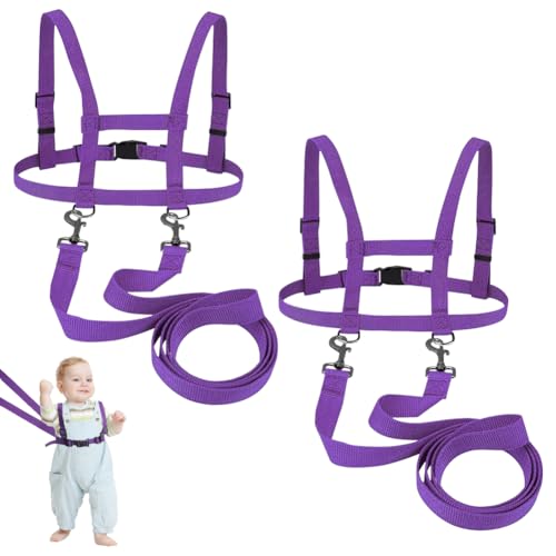 2 Stück Pferdeleine zum Spielen für Kinder, Pferdeleine Spielzeug, Größenverstellbar Verstellbares, Kinderleine zum Spielen für Mädchen Jungen (Lila) von MIUUIPI