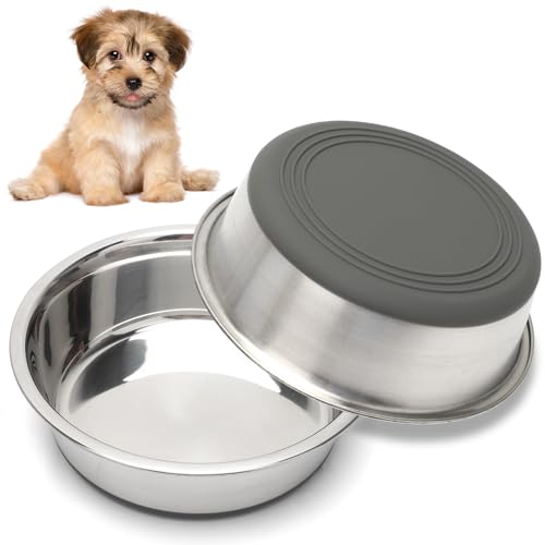 Edelstahl Hundenapf, Wassernapf und Fressnapf für Hunde, Hundenäpfe mit Rutschfestes Silikonboden, Futternapf und Trinknapf für Grosse, mittelgroße und kleine Hunde, 900ml Dog Bowl, 2 Stück Edelstahl Hundenapf, Wassernapf und Fressnapf für Hunde, Hundenäpfe mit Rutschfestes Silikonboden, Futternapf und Trinknapf für Grosse, mittelgroße und kleine Hunde, 900ml Dog Bowl, 2 Stück von MIUUIPI
