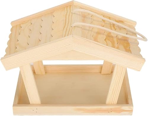 Vogelhaus-Vogelhaus-Vogelhaus-Kasten, Holz, klein, für den Außenbereich, Paulownia-Holz, handgefertigt, mit Seil zum Aufhängen, Vogelhaus-Dekoration, Haustierzubehör Vogelhaus-Vogelhaus-Vogelhaus-Kasten, Holz, klein, für den Außenbereich, Paulownia-Holz, handgefertigt, mit Seil zum Aufhängen, Vogelhaus-Dekoration, Haustierzubehör von MIVALO