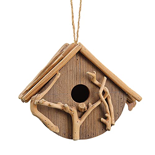 Vogelhaus-Vogelhaus-Vogelhaus-Kiste, Holz-Vogelkasten für den Außenbereich, Haus-Form, zieht Vögel an, geeignet für Gartendekoration von MIVALO
